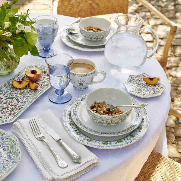 Villa Seville 4 Parça Yemek Takımı Şambre Mavi