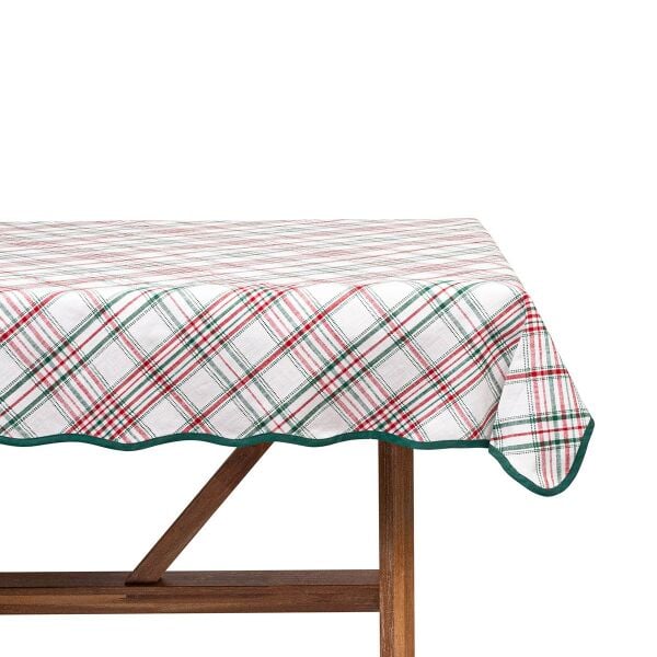 Merry Tartan Kare Masa Örtüsü