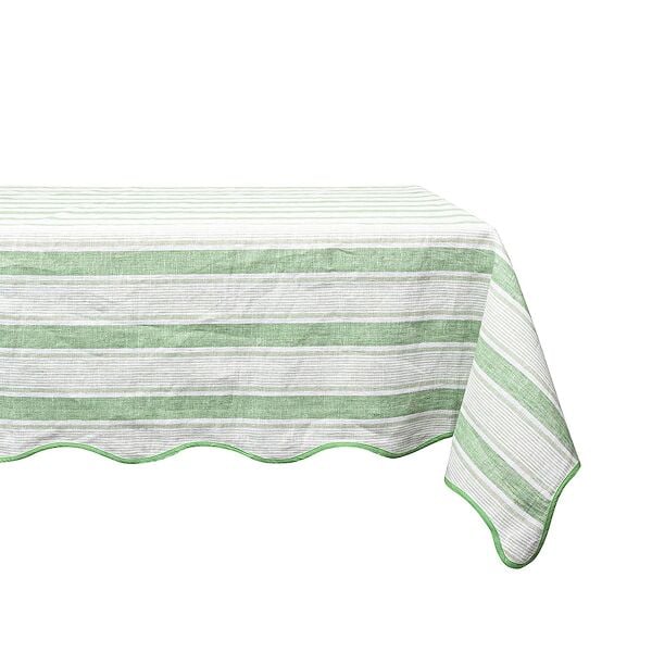 Cabana Stripe Masa Örtüsü Yosun Yeşili