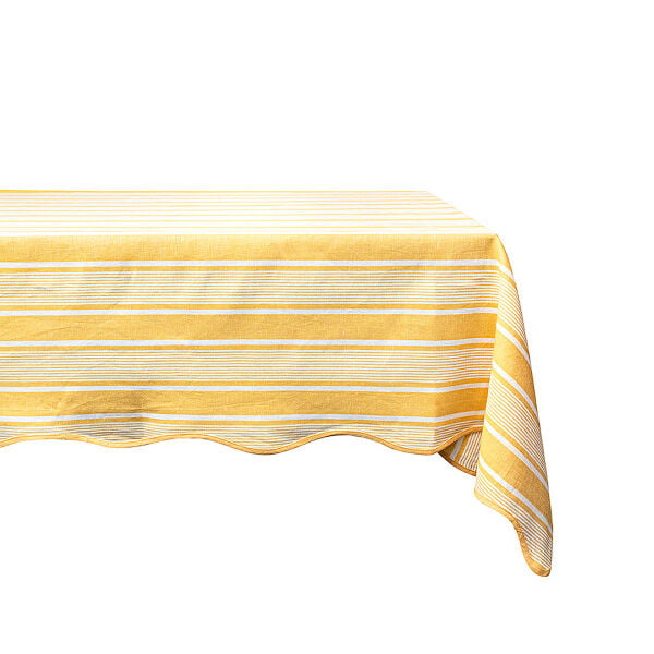Cabana Stripe Masa Örtüsü Güneş Sarısı