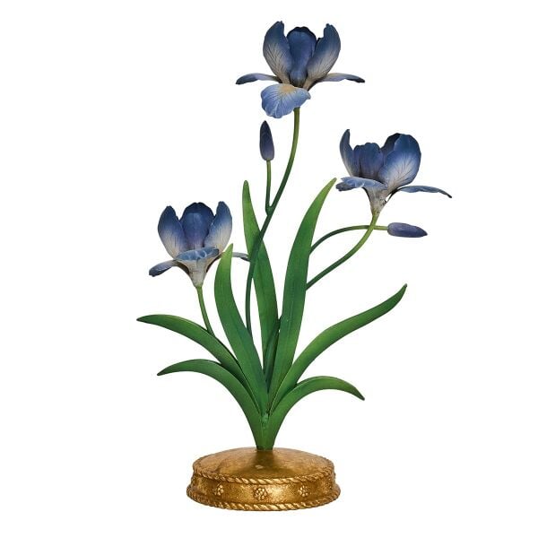 Meadow Walk Iris Orta Süs Şamdanı Şambre Mavi