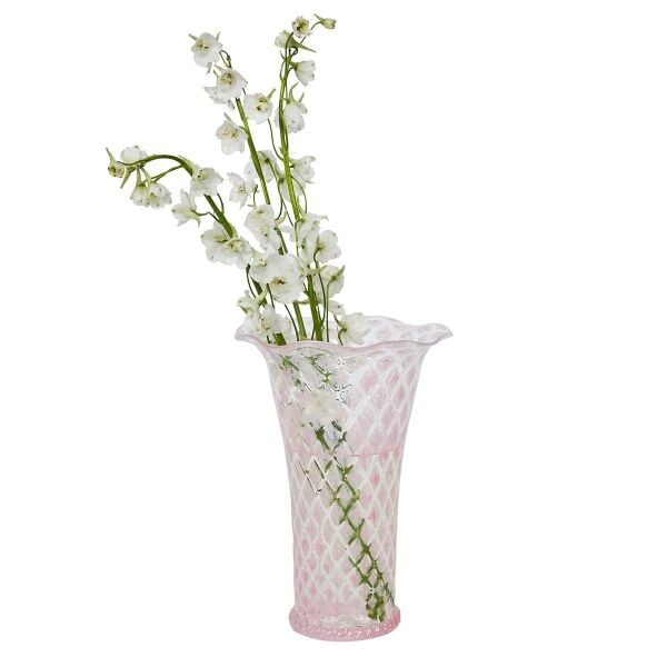 Trellis Geniş Ağızlı Vazo Pudra Pembe