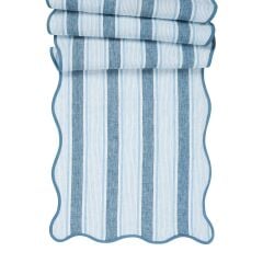Cabana Stripe 18'' x 90'' Table Runner - Ocean
