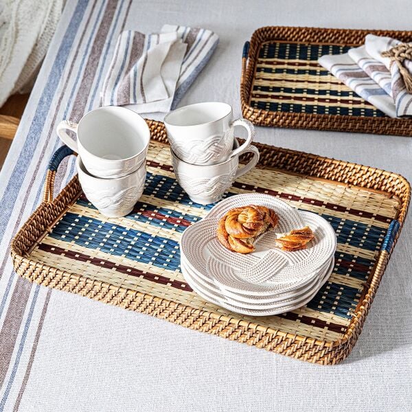 Danish Stripe Tepsi Lacivert