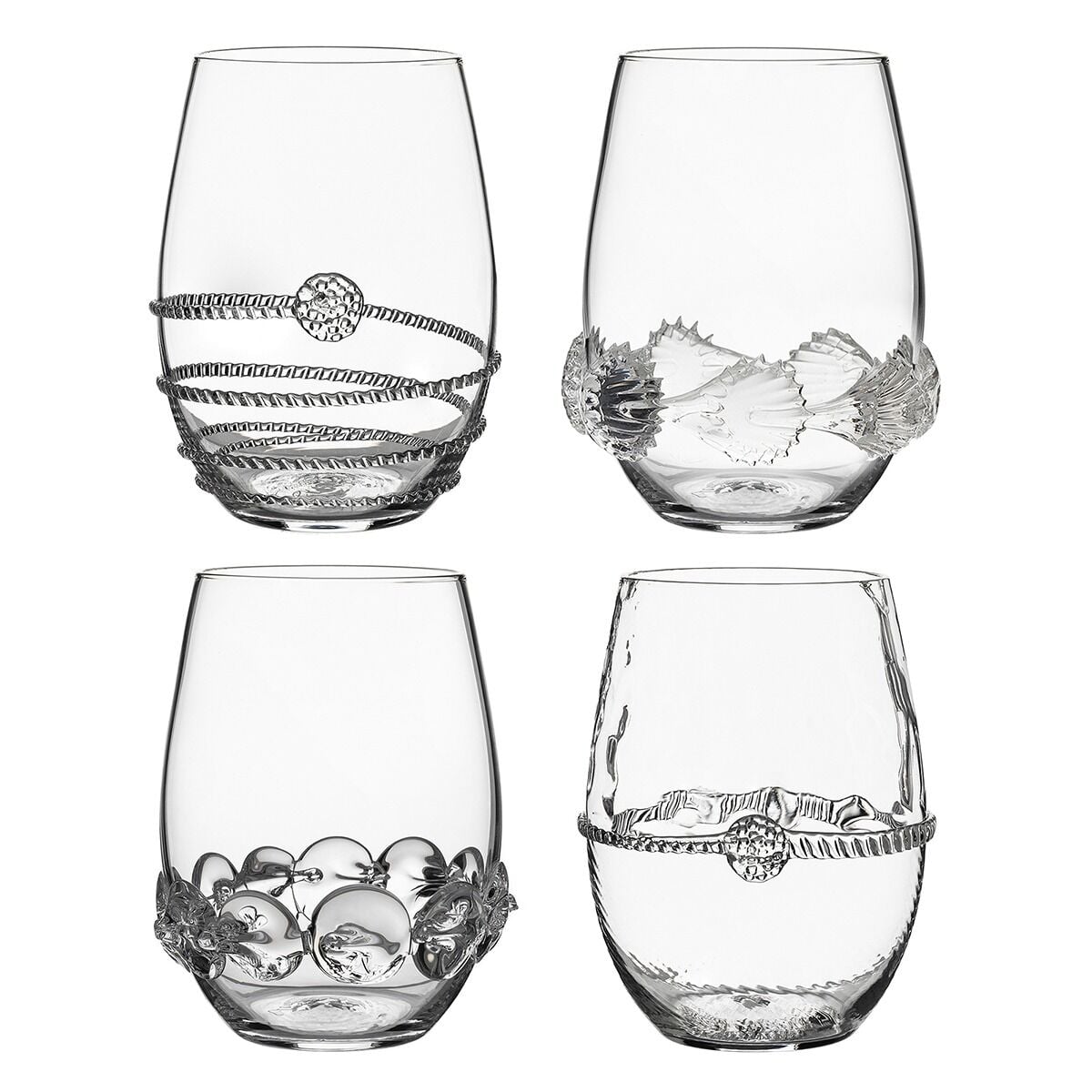Heritage Stemless Wine Glass Assorted Set/4