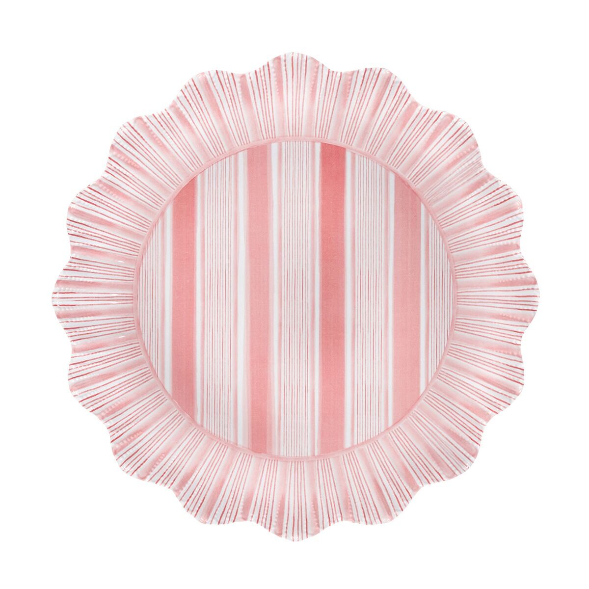 Cabana Stripe Melamin Yemek Tabağı Karışık 4lü Set Çok Renkli