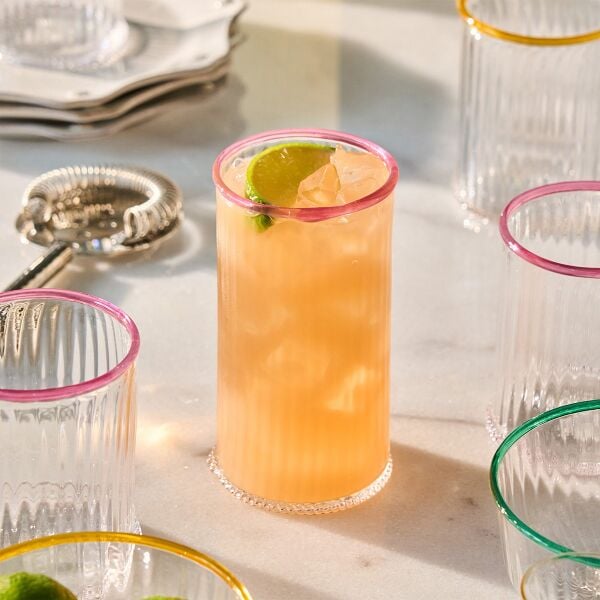 Nell Highball Bardak Pudra Pembe