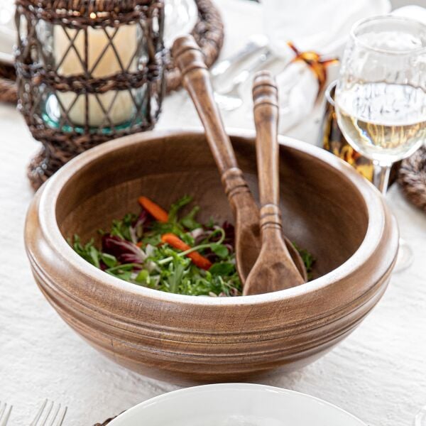 Bilbao Wood Salad Server Set/2pc