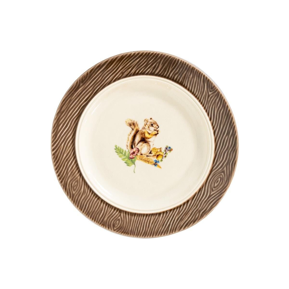 Forest Walk Animal Side/Cocktail Plate Assorted Set/4