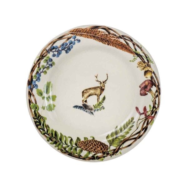 Forest Walk Animal Dessert/Salad Plate Assorted Set/4