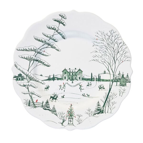 Country Estate Winter Frolic Yemek Tabağı Çam Yeşili