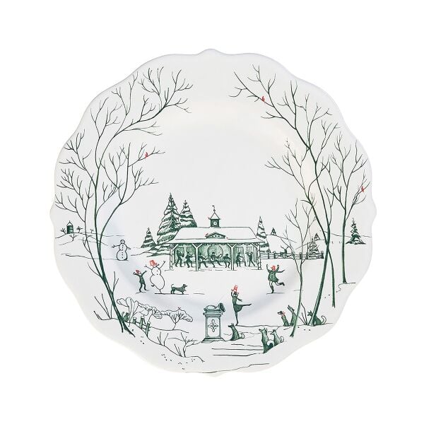Country Estate Winter Frolic Tatlı ve Salata Tabağı Çam Yeşili