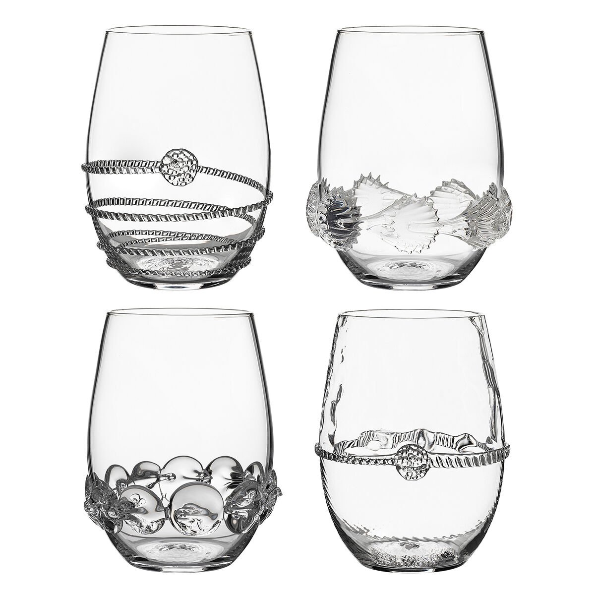 Heritage Stemless Wine Glass Assorted Set/4