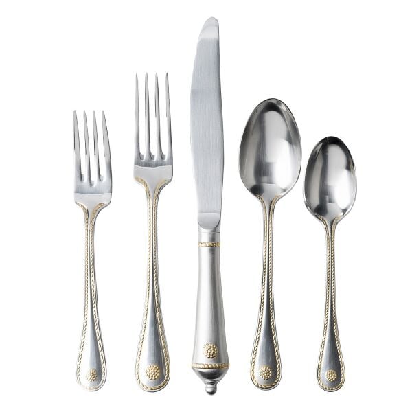 Berry & Thread 20 Parça Yemek Takımı Parlak Saten Gold Detaylı