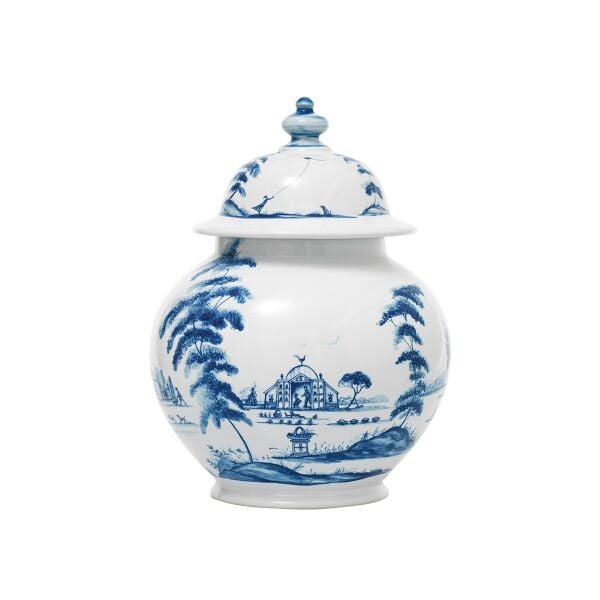 Country Estate Kapaklı Dekoratif Kavanoz Delft Mavisi