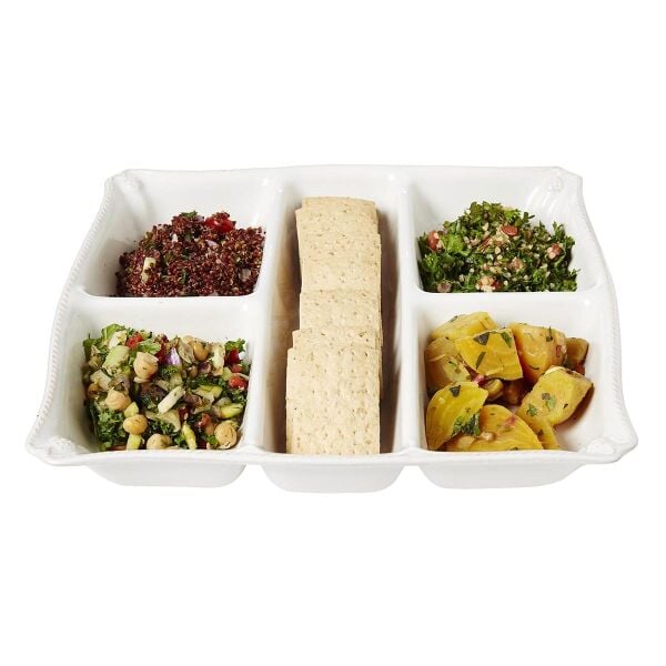 Berry & Thread Meze Servis Tabağı Beyaz Eskitme