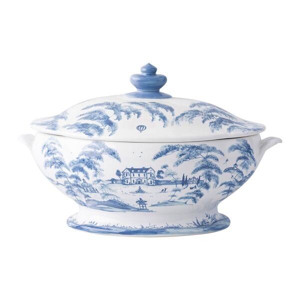 Country Estate Kapaklı Çorba Servis Kasesi Delft Mavisi