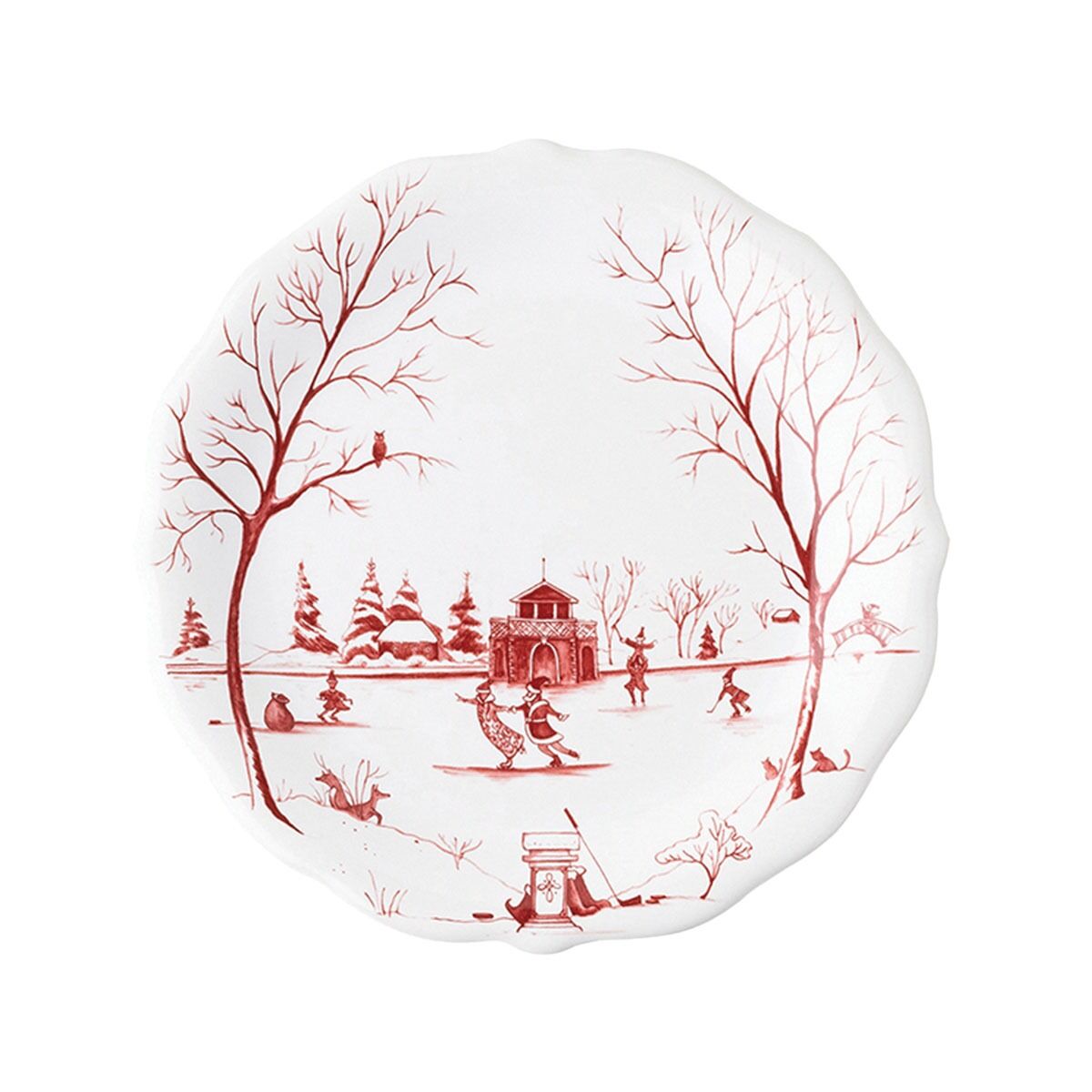 Country Estate Winter Frolic Party Plate Assorted Set/4