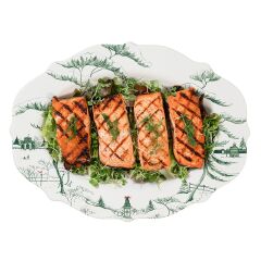 Country Estate Winter Frolic 18'' Platter - Evergreen