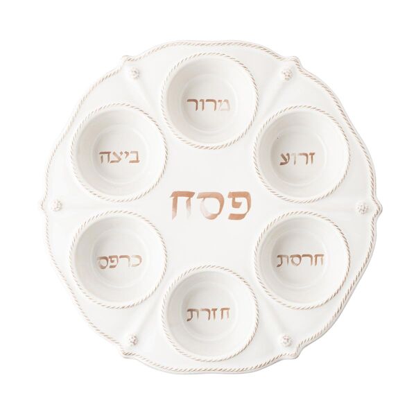 Berry & Thread Seder Tabağı Beyaz Eskitme