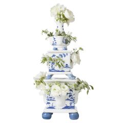Country Estate Tulipiere Tower Set/3pc - Delft Blue