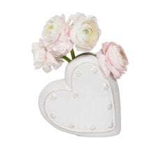 Berry & Thread 6'' Heart Vase - Whitewash