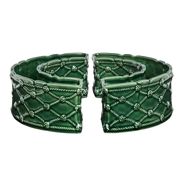 Berry & Thread Küçük Parterre Garden Yarım Daire Vazo 2li Set Fesleğen Yeşili