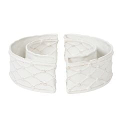 Berry & Thread Petite Parterre Garden Half Circle Vase Set/2 - Whitewash