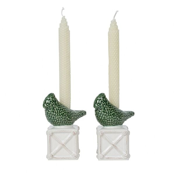 Berry & Thread Bird Topiary Şamdan 2li Set Çok Renkli