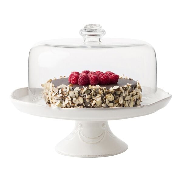 Berry & Thread Ayaklı Pasta Standı Beyaz Eskitme