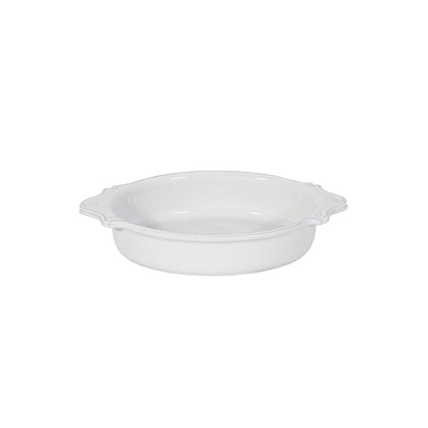 Berry & Thread Oval Fırın Kabı Beyaz Eskitme