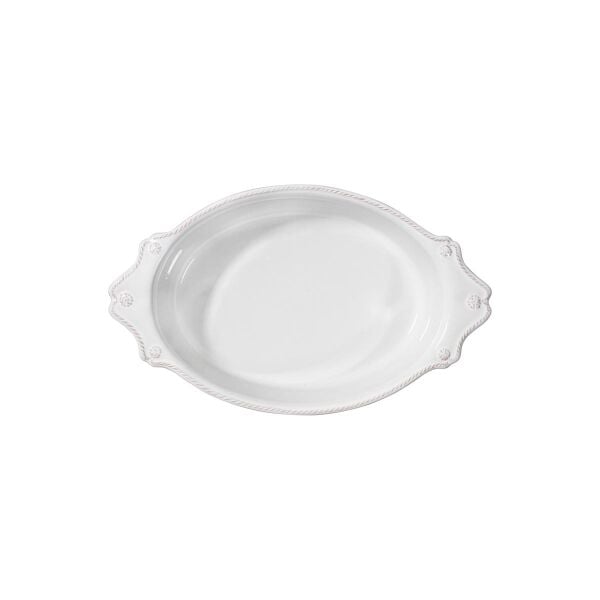 Berry & Thread Oval Fırın Kabı Beyaz Eskitme