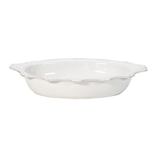 Berry & Thread Oval Fırın Kabı Beyaz Eskitme
