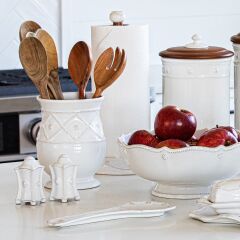 Berry & Thread Spoon Rest - Whitewash