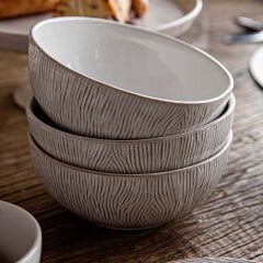 Blenheim Oak Cereal/Ice Cream Bowl - Whitewash
