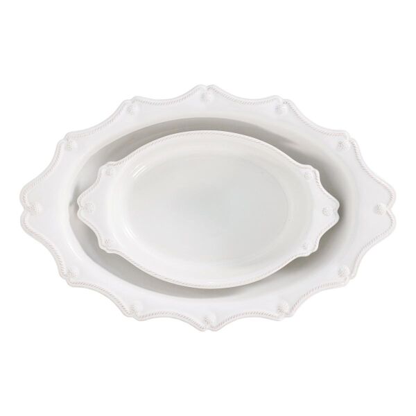Berry & Thread Oval Baker Set/2pc - Whitewash (JA22/W, JA21X/W)