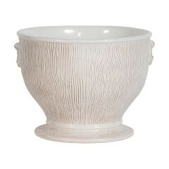 Blenheim Oak 9'' Cachepot - Whitewash