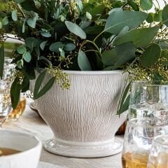 Blenheim Oak 9'' Cachepot - Whitewash