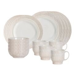 Blenheim Oak 16pc Place Setting - Whitewash (BK01/10, BK02/10, BK07/10, BK06/10)