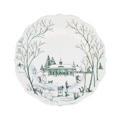 Country Estate Winter Frolic Dessert/Salad Plate - Evergreen