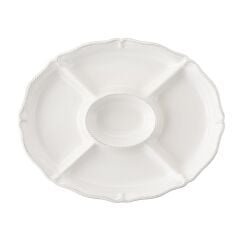 Berry & Thread 15'' Crudite Platter - Whitewash