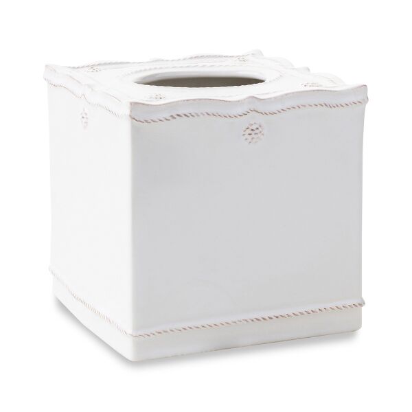 Berry & Thread Tissue Box Cover - Whitewash