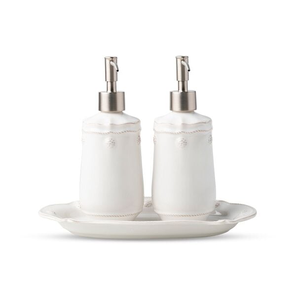Berry & Thread Kitchen Set/3pc - Whitewash (2pcs JAV04/W, JAV03/W)