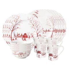 Country Estate Winter Frolic 16pc Place Setting - Ruby (CE01X/73, CE02X/73, CE47/73, CE07/73)