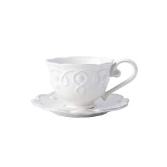 Jardins du Monde Saucer - Whitewash