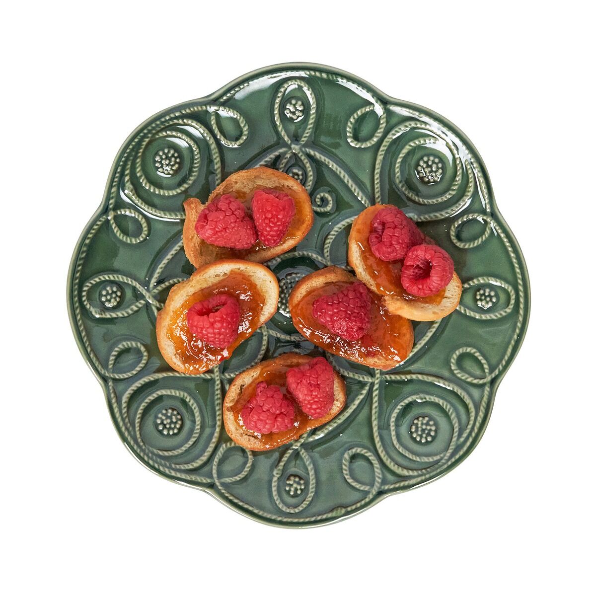 Jardins Du Monde Dessert/Salad Plate Assorted Set/4 - Basil