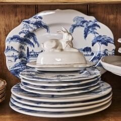 Country Estate 15'' Platter - Delft Blue