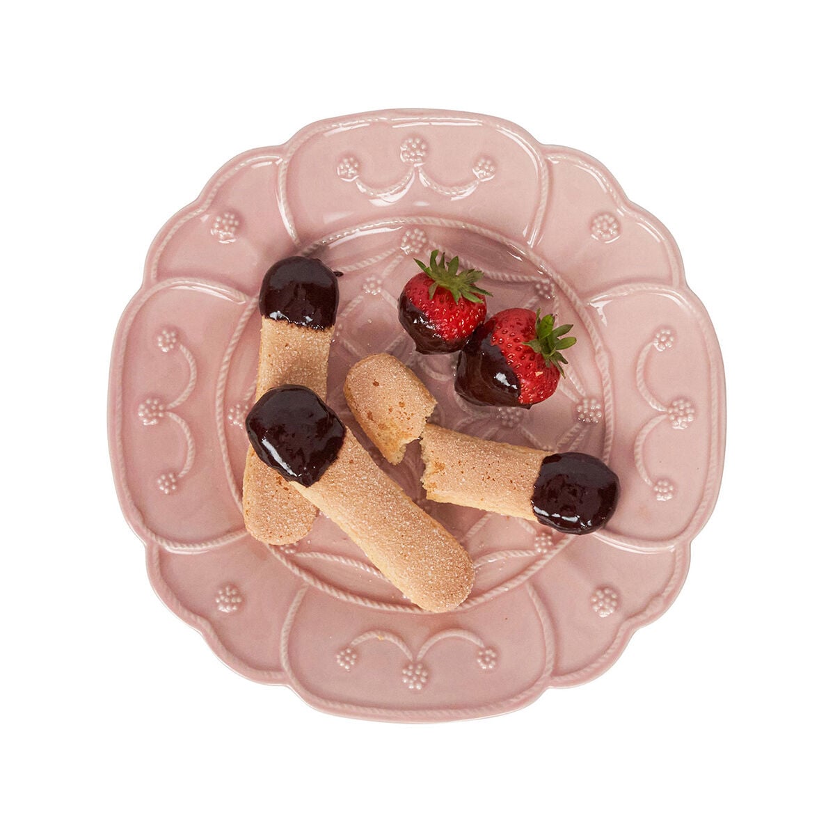 Jardins Du Monde Tatlı ve Salata Tabağı Karışık 4lü Set Pudra Pembe