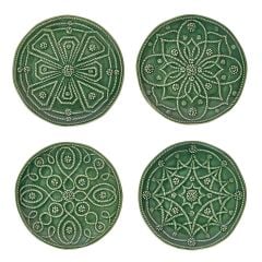 Jardins Du Monde Side/Cocktail Plate Assorted Set/4 - Basil