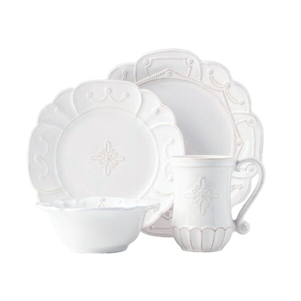 Jardins du Monde 4pc Place Setting - Whitewash (JMX01/10, JMV02X/10, JMX07/10, JMX06X/10)